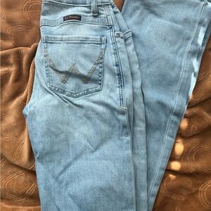 Wrangler Light Wash Denim Jeans in Pale Blue